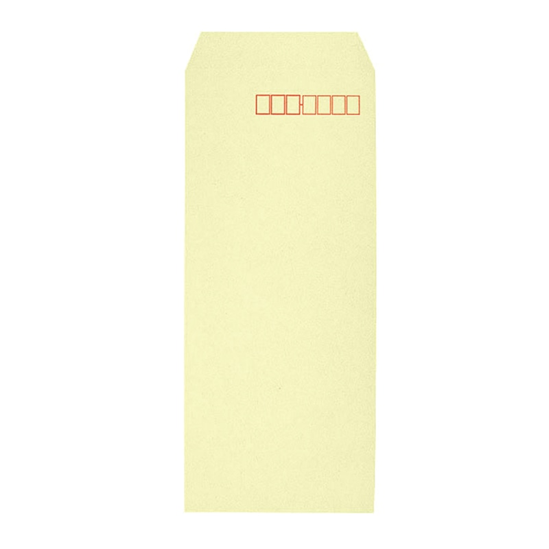 キングコーポレーション カラー封筒 長形4号 郵便枠あり ソフトクリーム N4S80C 100枚/袋