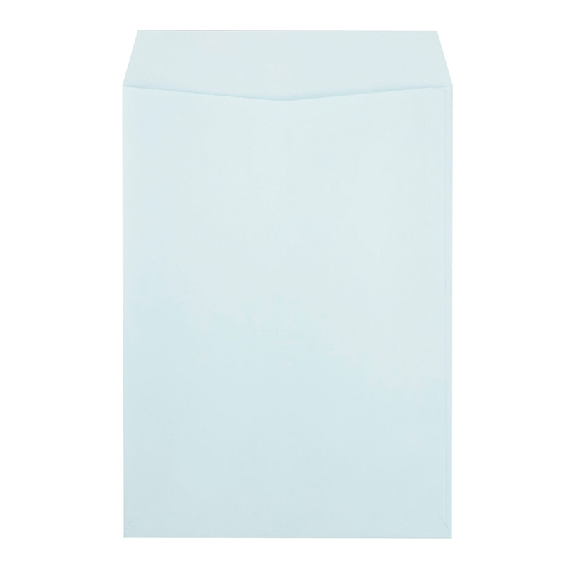 キングコーポレーション カラー封筒 角型2号 郵便枠なし ソフトブルー K2S100B 100枚/袋