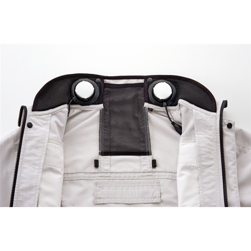 FZN 空調風神服 半袖ブルゾン シルバー 3L KF92620 1枚（ご注文単位1枚）【直送品】