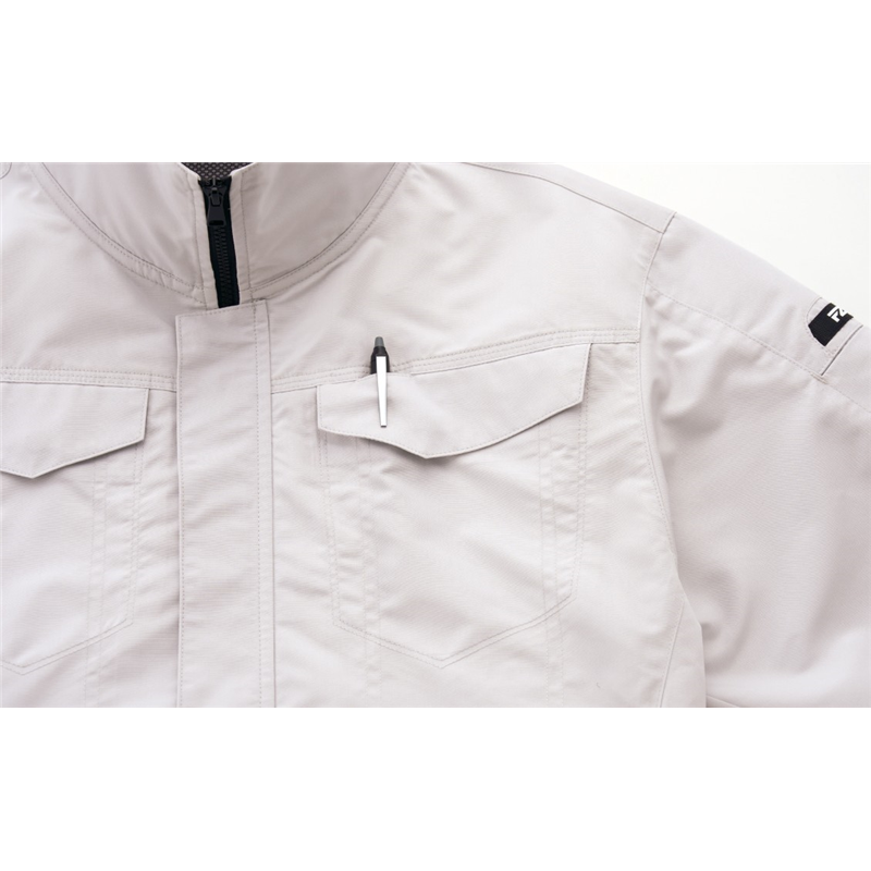 FZN 空調風神服 半袖ブルゾン シルバー 3L KF92620 1枚（ご注文単位1枚）【直送品】
