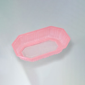 ウツミリサイクルシステムズ 野菜・果物容器 UA-2 ピンク 100枚/袋（ご注文単位12袋）【直送品】