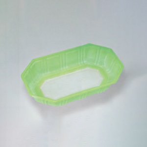 ウツミリサイクルシステムズ 野菜・果物容器 UA-2 印刷 グリーン 100枚/袋(ご注文単位12袋)【直送品】