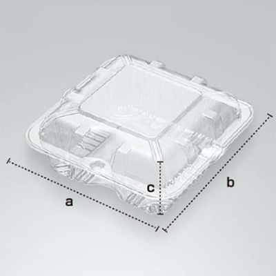 ウツミリサイクルシステムズ 野菜・果物用 嵌合容器 UF-2 100枚/袋(ご注文単位10袋)【直送品】