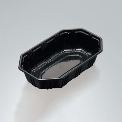 ウツミリサイクルシステムズ 野菜・果物容器 UA-2S 黒 100枚/袋(ご注文単位12袋)【直送品】