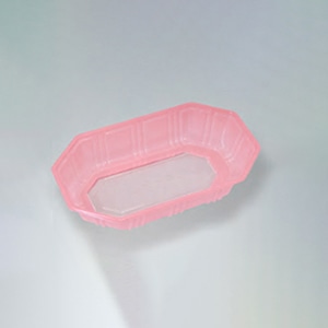 ウツミリサイクルシステムズ 野菜・果物容器 UA-2S 印刷 ピンク 100枚/袋(ご注文単位12袋)【直送品】