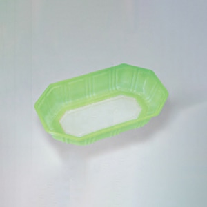 ウツミリサイクルシステムズ 野菜・果物容器 UA-2S 印刷 グリーン 100枚/袋(ご注文単位12袋)【直送品】