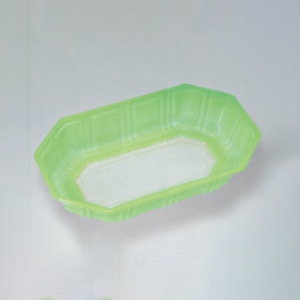 ウツミリサイクルシステムズ 野菜・果物容器 UA-2L 印刷 グリーン 100枚/袋(ご注文単位10袋)【直送品】