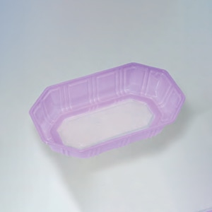 ウツミリサイクルシステムズ 野菜・果物容器 UA-2L 印刷 ヴァイオレット 100枚/袋(ご注文単位10袋)【直送品】