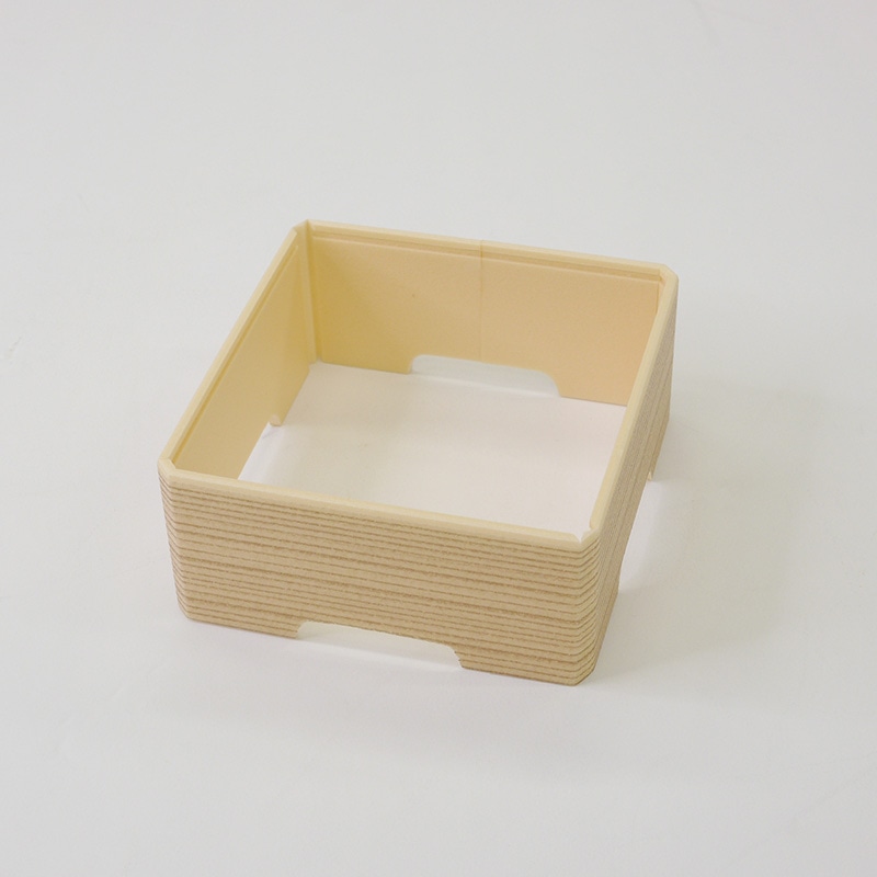 アクタ 弁当容器 ワン折小隅 縁 45(60) 足付 杉 50枚/袋(ご注文単位8袋)【直送品】