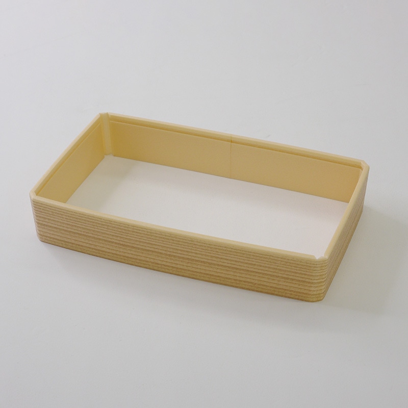 アクタ 弁当容器 ワン折 縁 70×37(40) 杉 50枚/袋(ご注文単位8袋)【直送品】