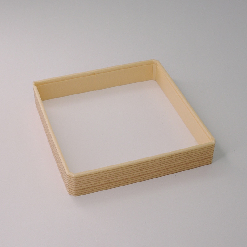 アクタ 弁当容器 ワン折 縁 55(30) 杉 50枚/束(ご注文単位8束)【直送品】