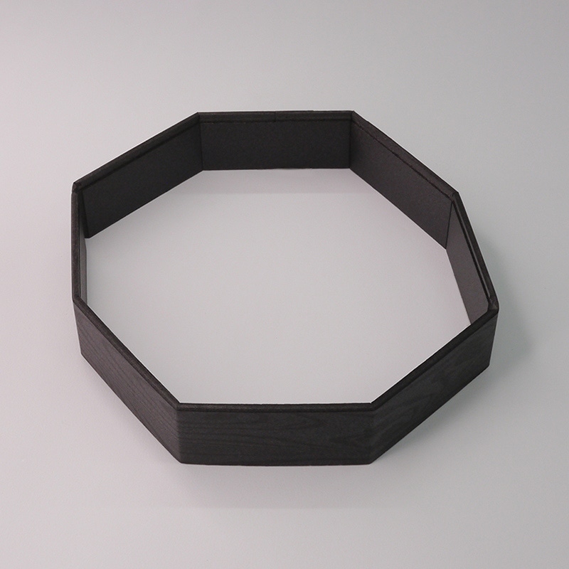 アクタ 弁当容器 ワン折 八角 縁 68(38) 黒焼杉 50枚/束(ご注文単位20束)【直送品】