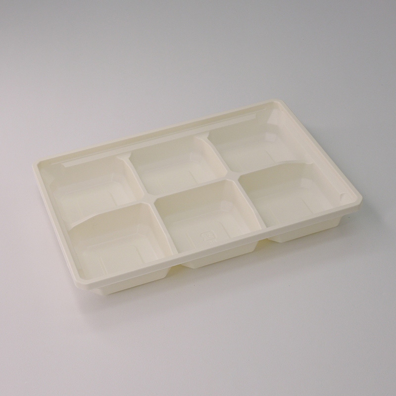 アクタ 弁当容器 ワン折 底 70×50E CR 50枚/束(ご注文単位8束)【直送品】