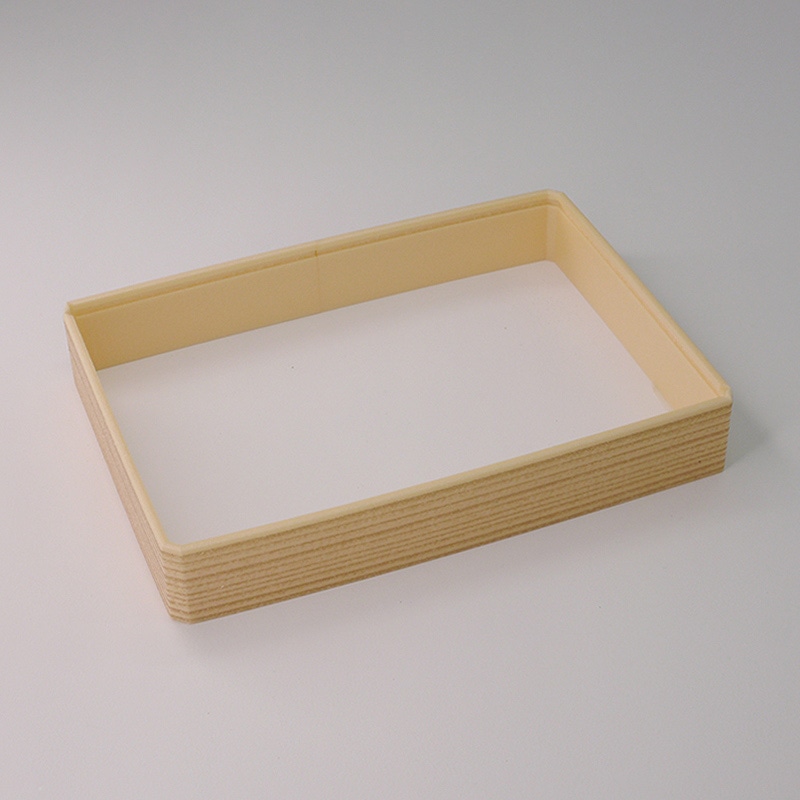 アクタ 弁当容器 ワン折 縁 70×50(33) 杉 50枚/束(ご注文単位8束)【直送品】