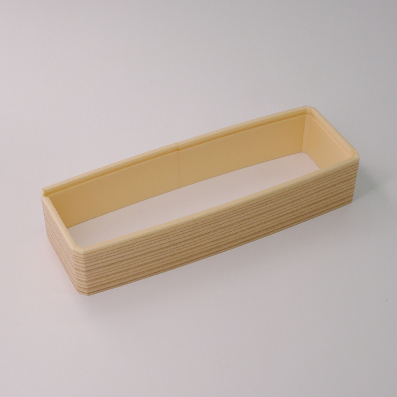 アクタ 弁当容器 ワン折スリム 縁 67×24(40) 杉 50枚/束(ご注文単位8束)【直送品】