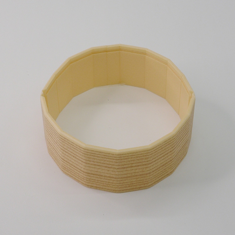 アクタ 弁当容器 ワン折 縁 丸43(45) 杉 50枚/束(ご注文単位8束)【直送品】