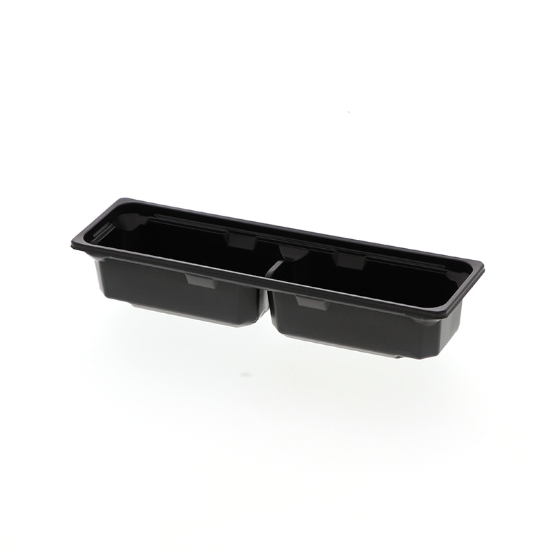 アクタ 弁当容器 ワン折ハード 底 67×20B 黒 50枚/袋(ご注文単位8袋)【直送品】