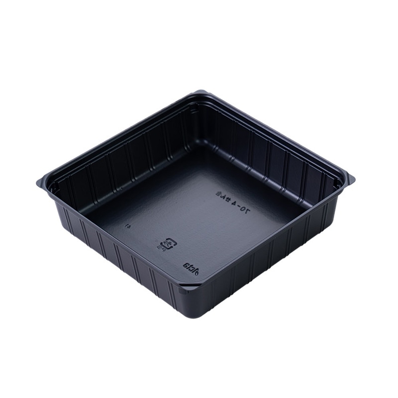 アクタ 弁当容器 ワン折重 カップ容器 かん合 70-4 黒 100枚/袋(ご注文単位10袋)【直送品】