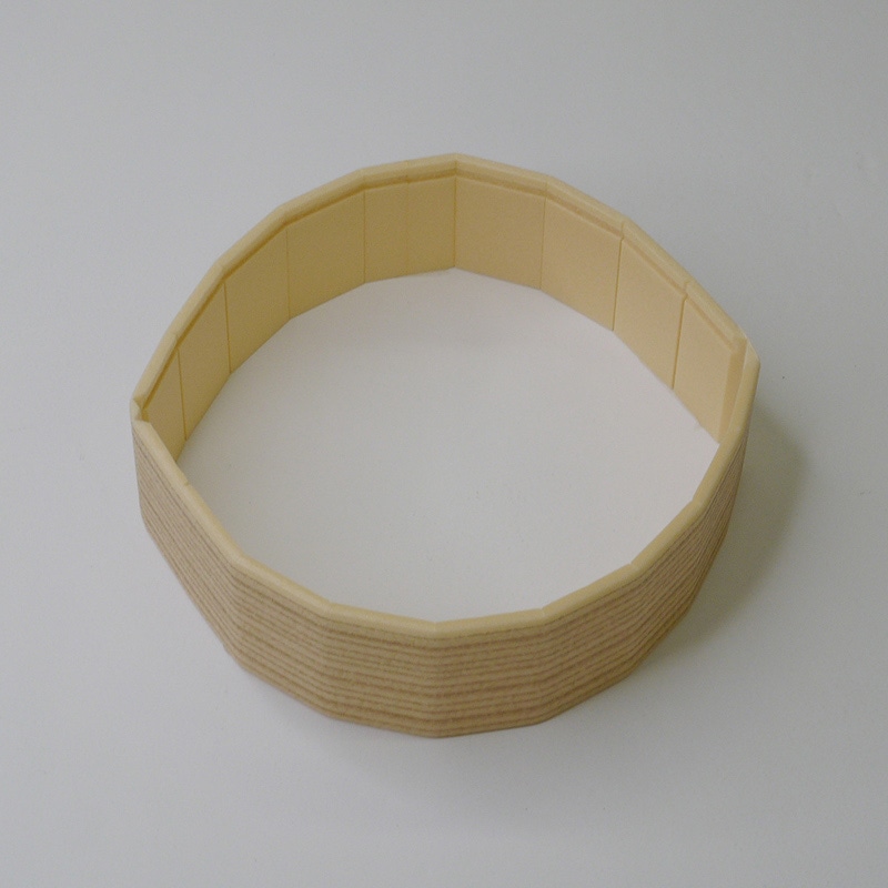 アクタ 弁当容器 ワン折重 縁 丸5(40) 杉 50枚/束(ご注文単位8束)【直送品】