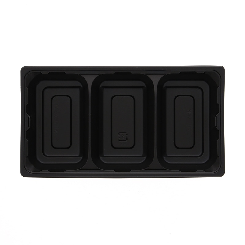 アクタ 弁当容器 ワン折ハード 底 70×37F 黒 50枚/袋(ご注文単位8袋)【直送品】