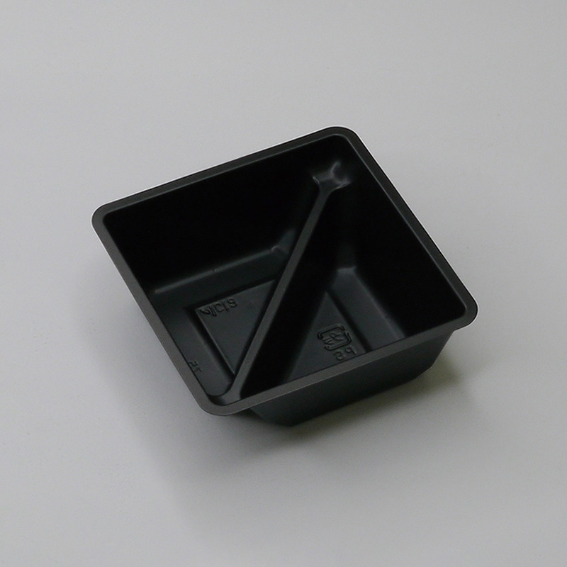 アクタ 弁当容器 ワン折重 カップ容器 60-1S 黒 100個/束（ご注文単位10束）【直送品】