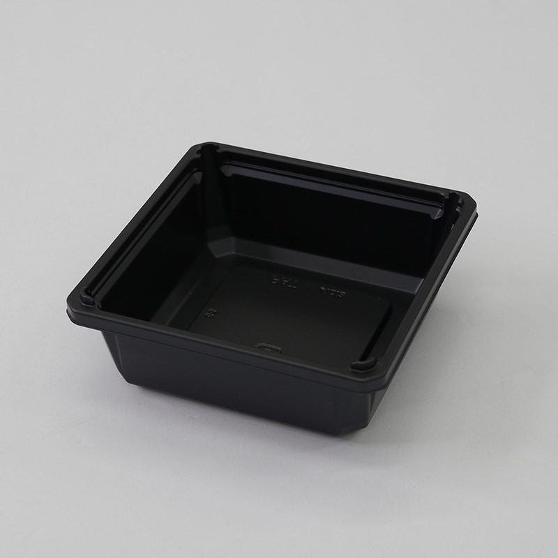 アクタ 弁当容器 ワン折小隅 底 40A(重) 黒 50枚/袋(ご注文単位8袋)【直送品】