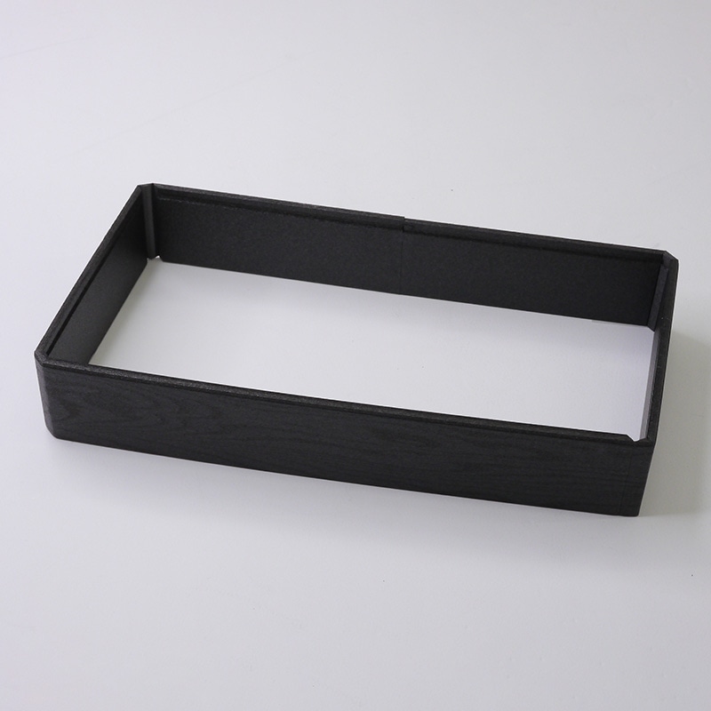 アクタ 弁当容器 ワン折 縁 77×40(40) 黒焼杉 50枚/袋(ご注文単位8袋)【直送品】