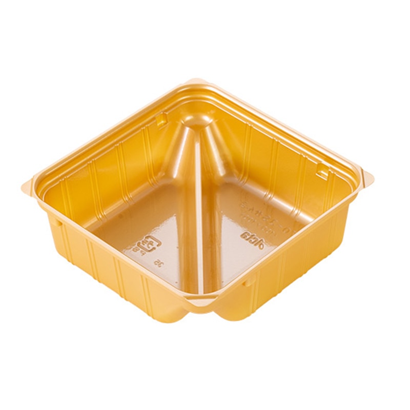 アクタ 弁当容器 ワン折重 カップ容器 かん合 70-3S 金 100枚/袋(ご注文単位10袋)【直送品】