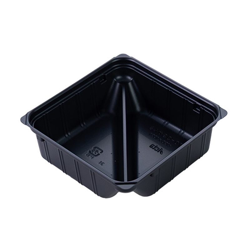 アクタ 弁当容器 ワン折重 カップ容器 かん合 70-3S 黒 100枚/袋(ご注文単位10袋)【直送品】