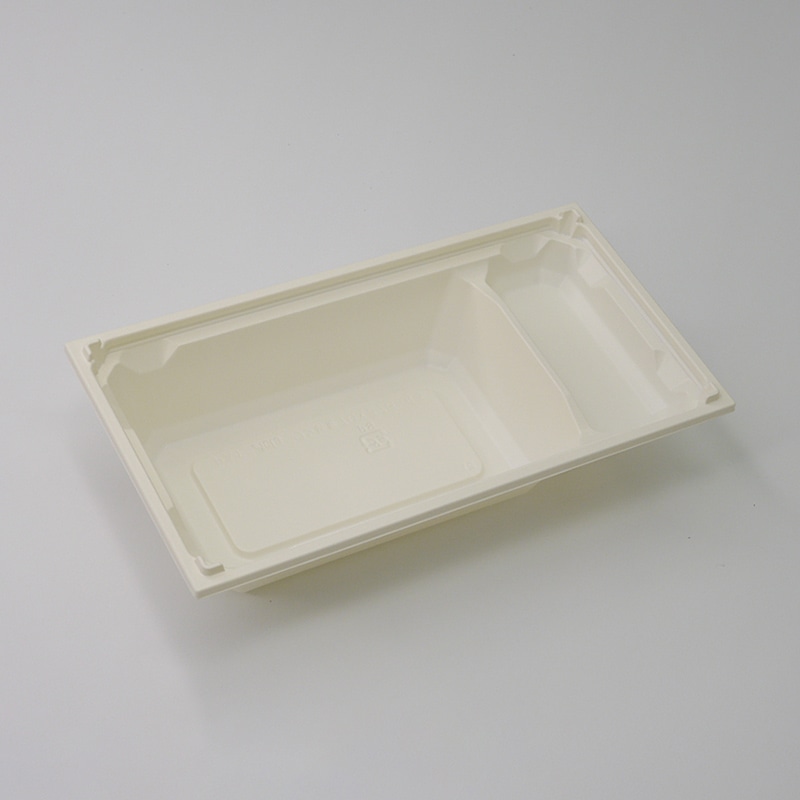 アクタ 弁当容器 ワン折重 底 70×37 B-43 CR 50枚/束(ご注文単位8束)【直送品】