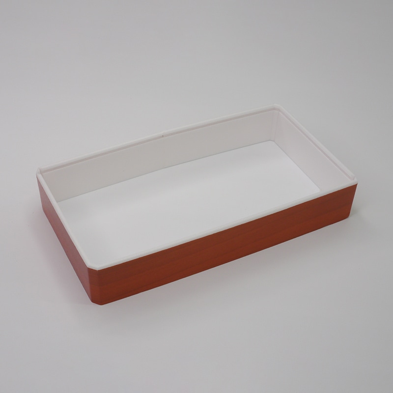 アクタ 弁当容器 ワン折 縁 77×40(40) ライトオーク 50枚/束(ご注文単位8束)【直送品】