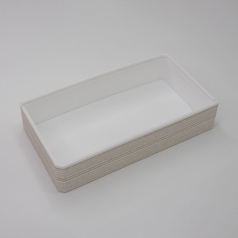 アクタ 弁当容器 ワン折 縁 70×37(40) 白杉 50枚/束(ご注文単位8束)【直送品】