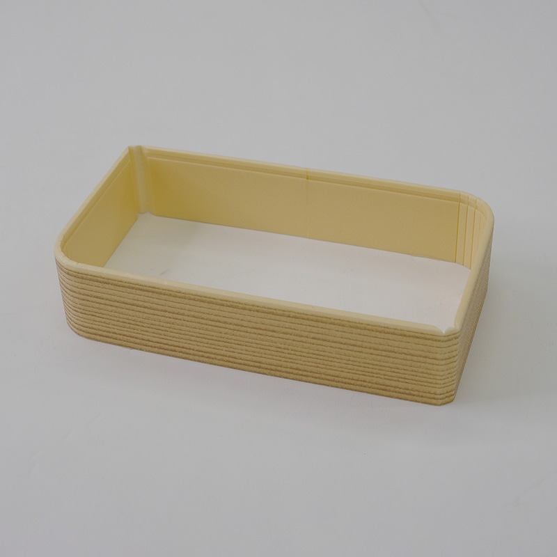 アクタ 弁当容器 ワン折 SPN 縁 70×37(45) 杉 50枚/袋(ご注文単位8袋)【直送品】