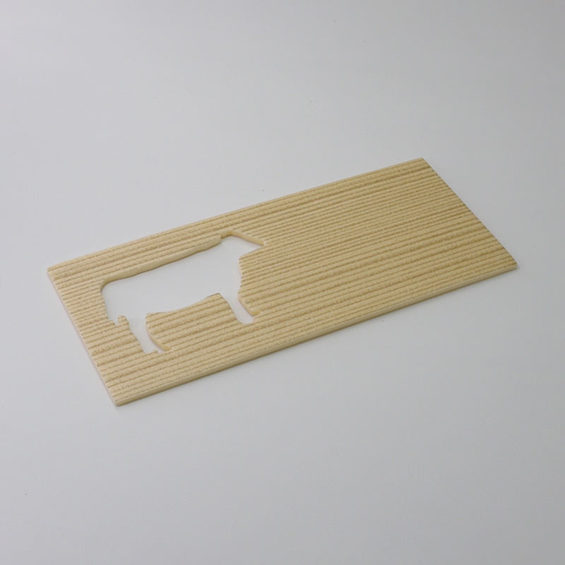 アクタ 弁当容器 ワン折重 窓あき共蓋 73×31 杉 牛 50枚/束(ご注文単位8束)【直送品】