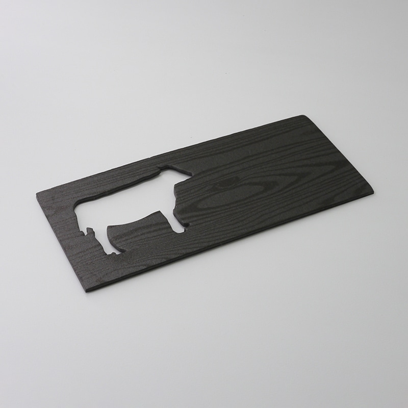 アクタ 弁当容器 ワン折重 窓あき共蓋 73×31 黒焼杉 牛 50枚/束(ご注文単位8束)【直送品】