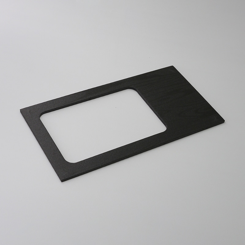 アクタ 弁当容器 ワン折重 窓あき共蓋 73×38 黒焼杉 四角 50枚/束（ご注文単位8束）【直送品】