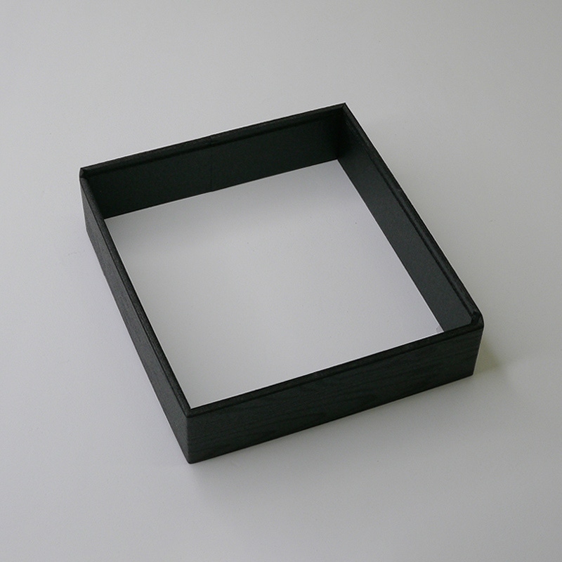 アクタ 丼容器 ワン折重 縁 51(40) 黒焼杉 50枚/束（ご注文単位8束）【直送品】