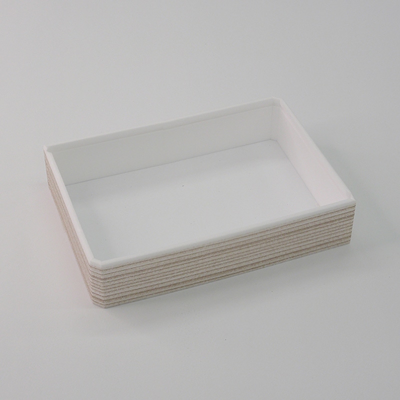 アクタ 惣菜容器 ワン折 縁 1合(35) 白杉 50枚/束（ご注文単位8束）【直送品】