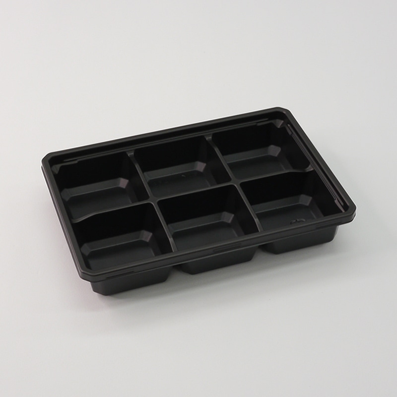 アクタ 惣菜容器 ワン折 底 1合 E-30 黒 50枚/束（ご注文単位8束）【直送品】