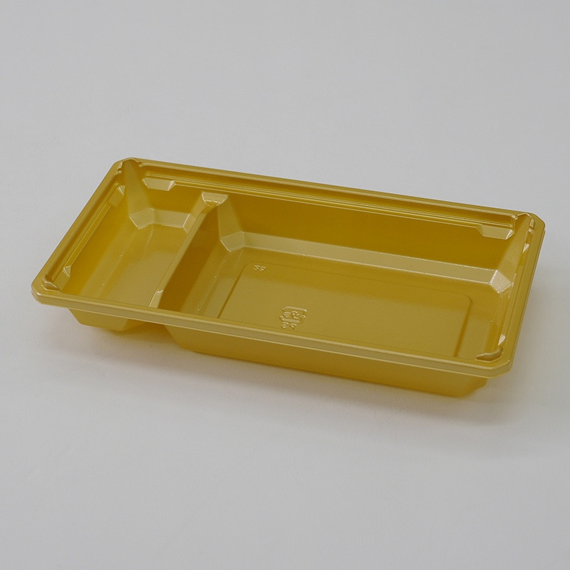 アクタ 弁当容器　ワン折　底 66×35B-30（重） 金 50枚/袋（ご注文単位8袋）【直送品】