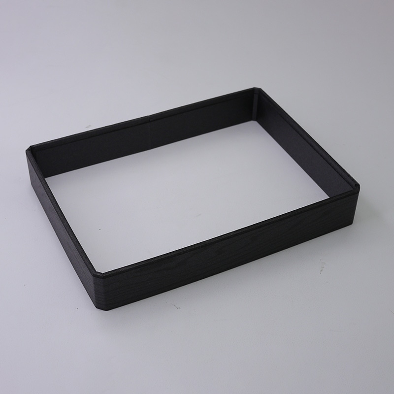 アクタ 弁当容器 ワン折 縁 73×55(35) 黒焼杉 50枚/袋(ご注文単位8袋)【直送品】