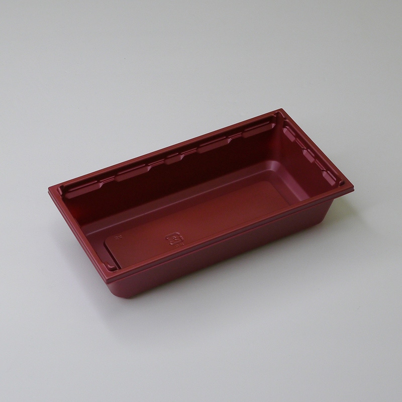 アクタ 弁当容器 ワン折重 底 60×31A 赤 50枚/束（ご注文単位8束）【直送品】