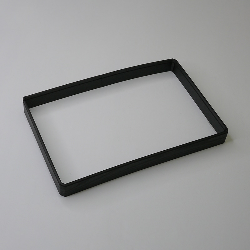 アクタ 弁当容器 ワン折 SKR 縁 70×50(25) 黒焼杉 50枚/束（ご注文単位8束）【直送品】