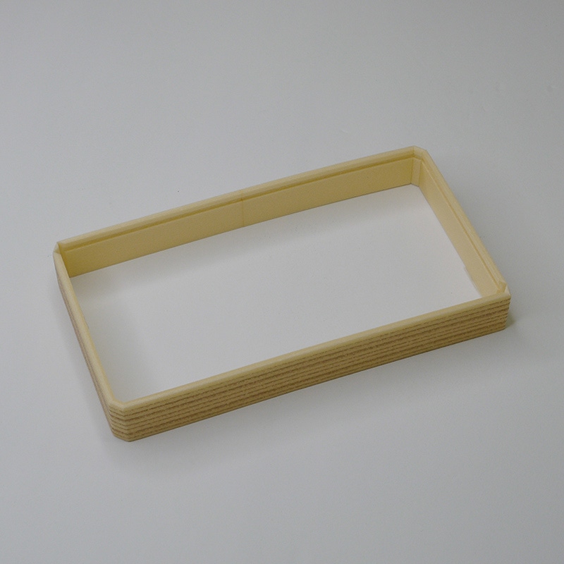 アクタ 弁当容器 ワン折 SKR 縁 70×37(25) 杉 50枚/束（ご注文単位8束）【直送品】