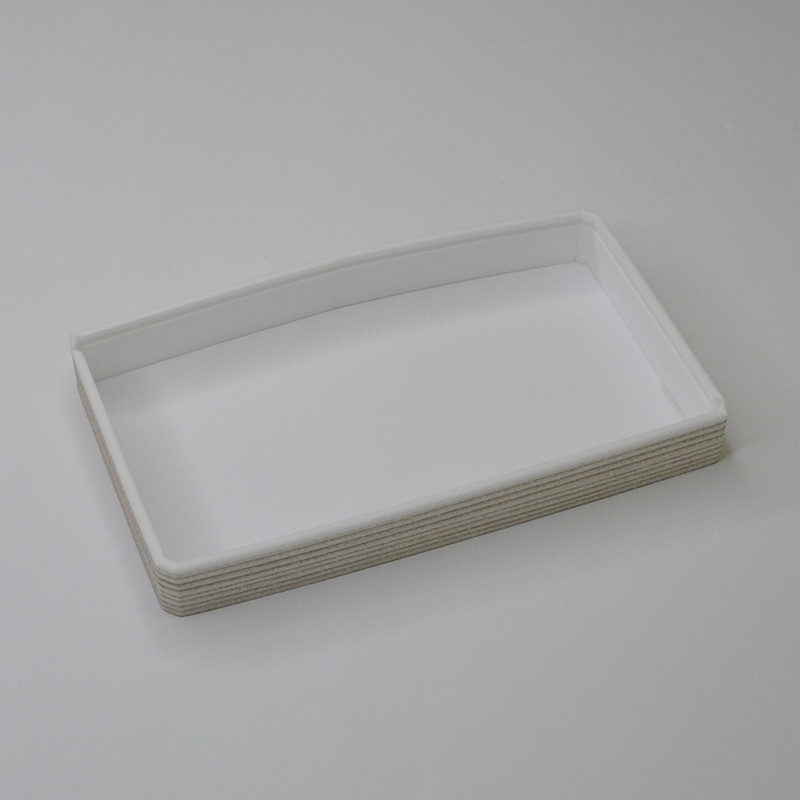 アクタ 弁当容器 ワン折 SKR 縁 70×37(25) 白杉 50枚/束（ご注文単位8束）【直送品】