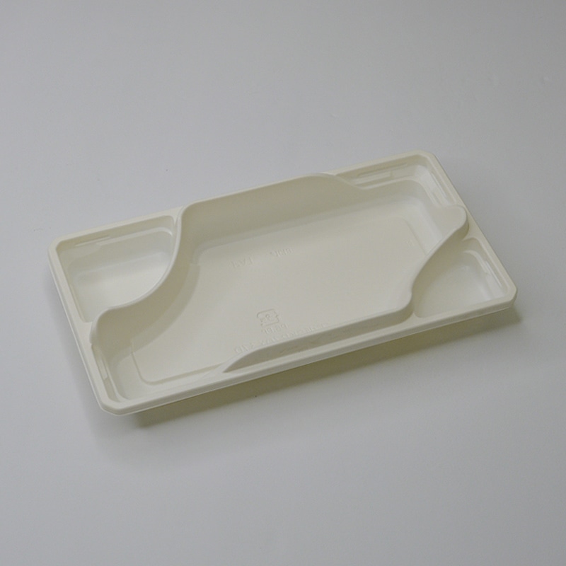 アクタ 弁当容器 ワン折 SKR 底 70×37D CR 50枚/束（ご注文単位8束）【直送品】