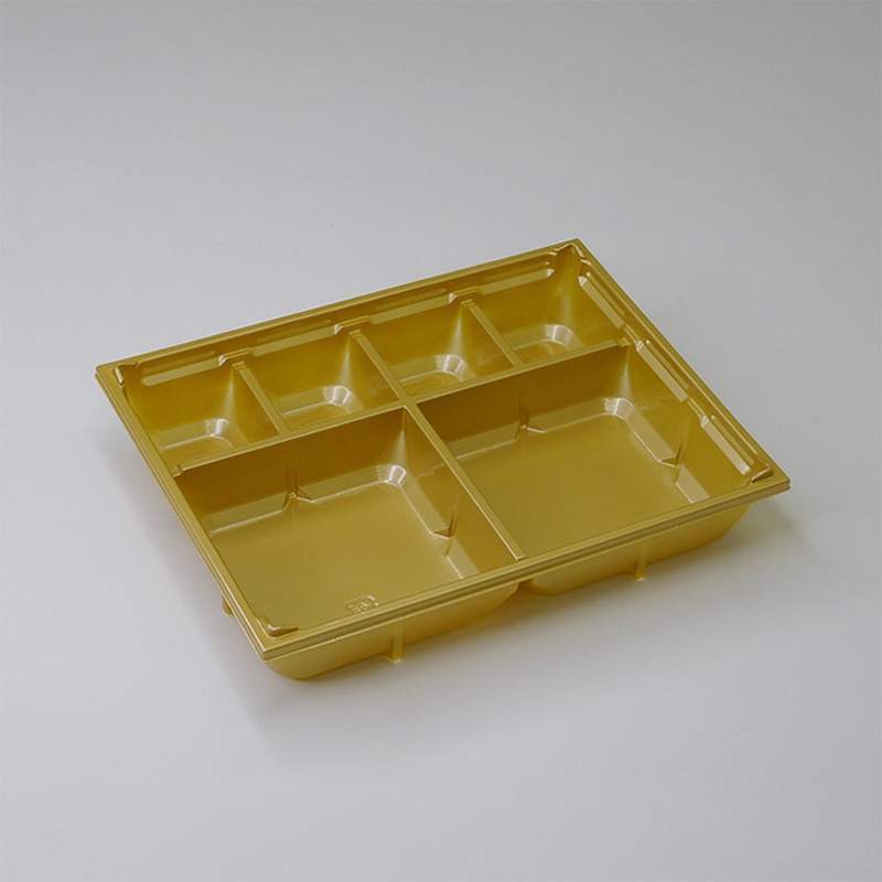 アクタ 弁当容器 ワン折重 底 67×51Y 金 25枚/束（ご注文単位16束）【直送品】