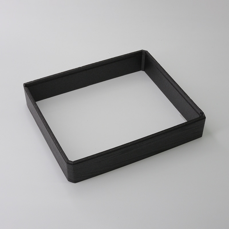 アクタ 弁当容器 ワン折 縁 57×46(33) 黒焼杉 50枚/束（ご注文単位8束）【直送品】