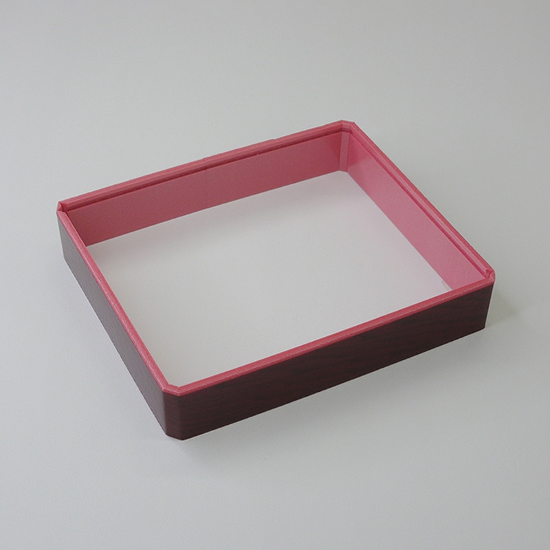 アクタ 弁当容器 ワン折 縁 57×46(33) 赤うるし 50枚/束（ご注文単位8束）【直送品】