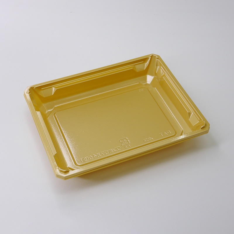 アクタ 弁当容器 ワン折 底 57×46A-28 重 金 50枚/束（ご注文単位8束）【直送品】